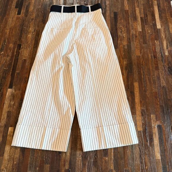 TIBI Cecil Striped Culottes With D-ring Belt - like new - high waist wide leg - Picture 5 of 11